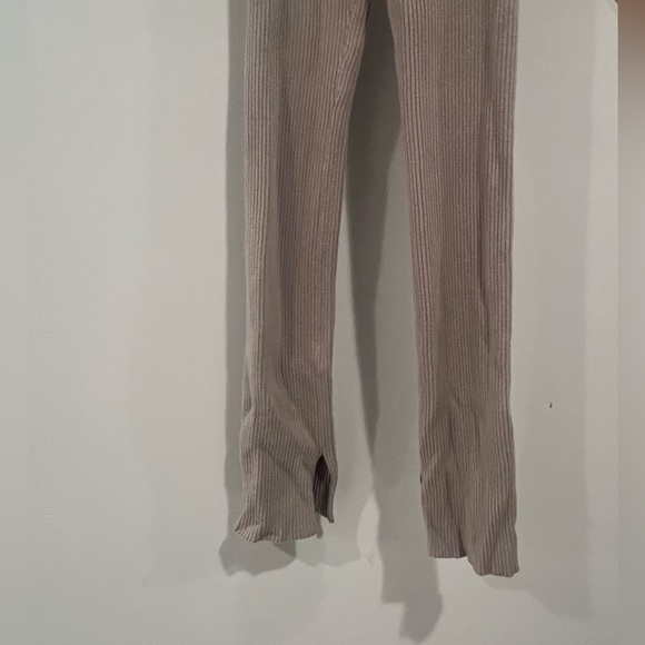 H&M Ribbed High-Waist Leggings Tan Neutral Size S - Picture 4 of 10